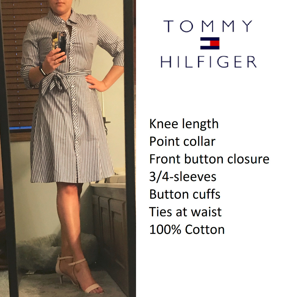 Tommy Hilfiger Cotton Striped Shirtdress